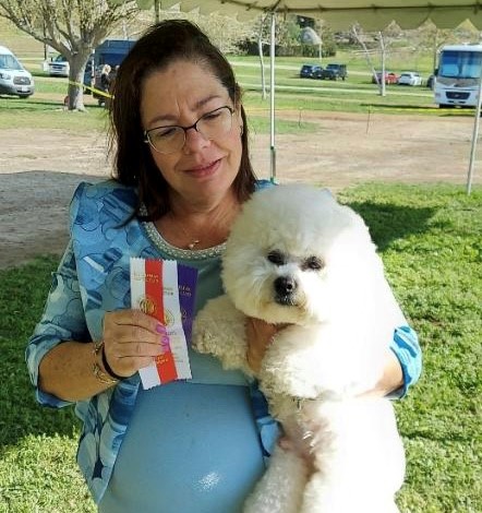 Garrett winning the dog show